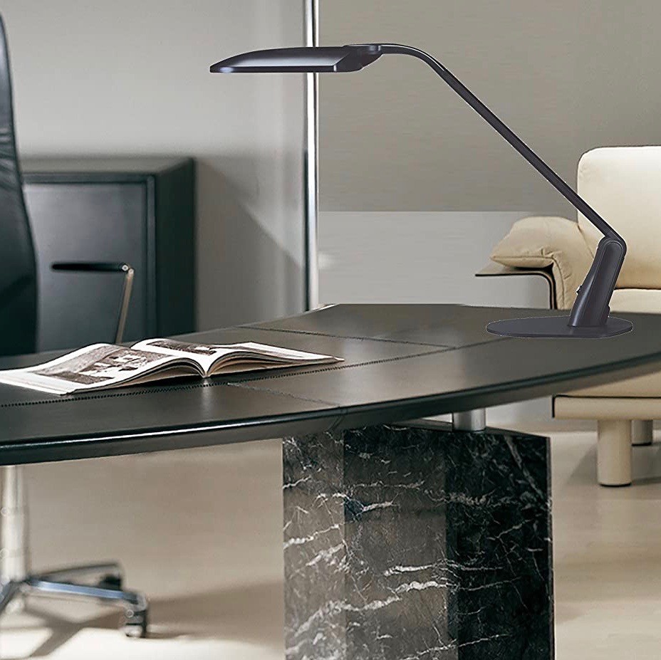 322,95 € Spedizione Gratuita | Lampada da scrivania 10W 97×26 cm. LED con effetto antiabbagliamento Abs e alluminio. Colore nero