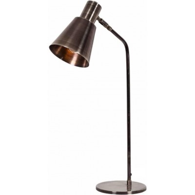 Lámpara de sobremesa 100W Forma Cónica 65×65 cm. Salón, comedor y dormitorio. Estilo industrial. Metal. Color plata