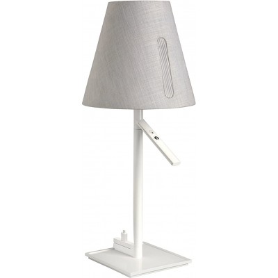 525,95 € Free Shipping | Table lamp 10W 3000K Warm light. Conical Shape 58×35 cm. Living room, bedroom and lobby. Modern Style. Aluminum and Polycarbonate. White Color