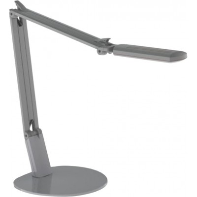 Lámpara de escritorio 4W Forma Angular 51×37 cm. Articulable Salón, dormitorio y vestíbulo. Estilo moderno. ABS, Acero y Aluminio. Color gris