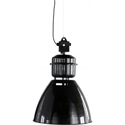 Lampada a sospensione 60W Forma Conica 60×54 cm. Soggiorno, sala da pranzo e camera da letto. Stile industriale. Metallo. Colore nero