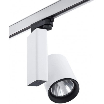 Indoor spotlight Cylindrical Shape 28×18 cm. Adjustable LED. rail-rail system Living room, dining room and bedroom. White Color