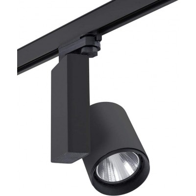 Indoor spotlight Cylindrical Shape 28×18 cm. Adjustable LED. rail-rail system Living room, dining room and lobby. Black Color