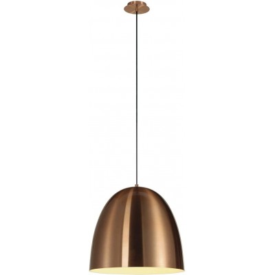 Lampada a sospensione 60W Forma Sferica 48×48 cm. LED Sala da pranzo, camera da letto e atrio. Stile moderno. Acciaio e Alluminio. Colore marrone