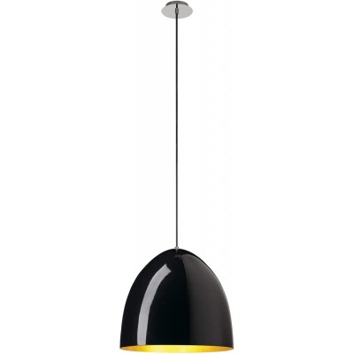Lámpara colgante 60W Forma Esférica 46×45 cm. LED Salón, comedor y vestíbulo. Estilo moderno y cool. Acero y Aluminio. Color negro