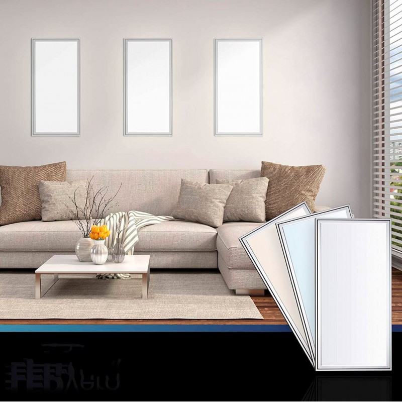 439,95 € Free Shipping | LED panel 20W LED Rectangular Shape 60×30 cm. Ultra thin LED with transformer Living room, dining room and bedroom. Modern Style. Aluminum. White Color