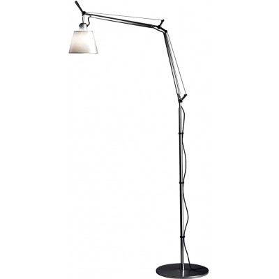 Lampada da pavimento 70W Forma Estesa 108×43 cm. Articolato Soggiorno, sala da pranzo e atrio. Alluminio. Colore argento