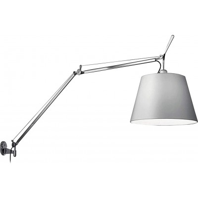 552,95 € Kostenloser Versand | Technische Lampe 100W Ø 36 cm. Artikuliert Aluminium und textil. Grau Farbe