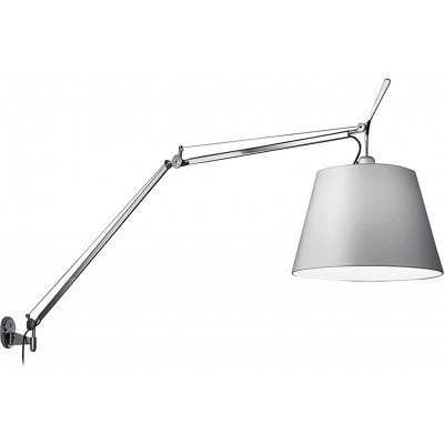 Техническая лампа 100W Цилиндрический Форма Ø 36 cm. Сочлененный Гостинная, столовая и спальная комната. Алюминий и Текстиль. Серый Цвет