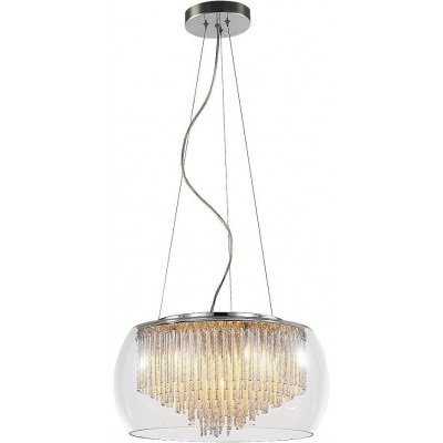 412,95 € Free Shipping | Hanging lamp 40W 126×40 cm. Glass. Plated chrome Color