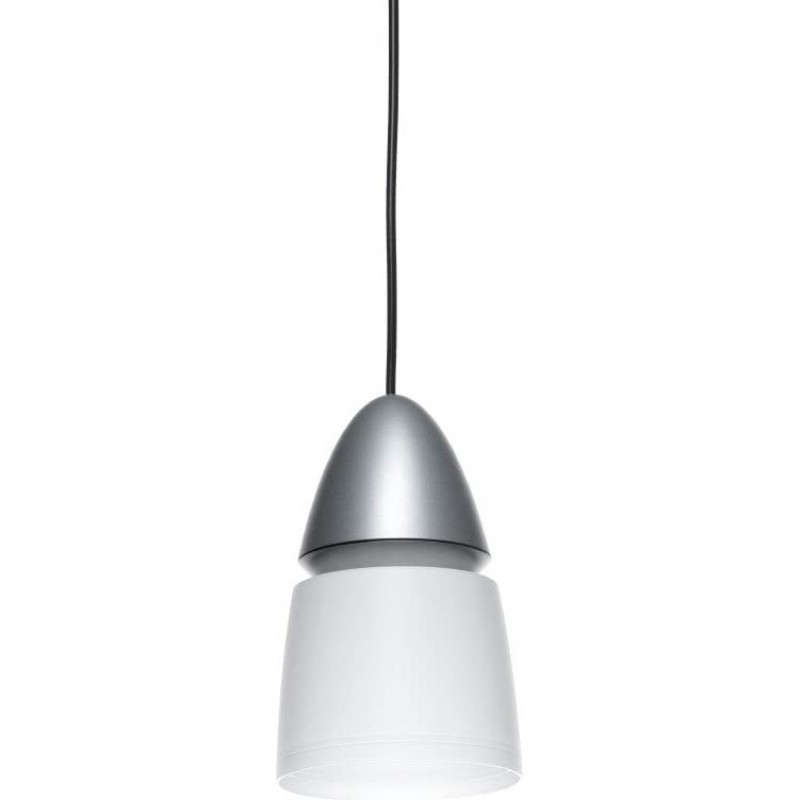 354,95 € Free Shipping | Hanging lamp 13W Conical Shape 22×14 cm. Living room, dining room and lobby. Aluminum. Gray Color