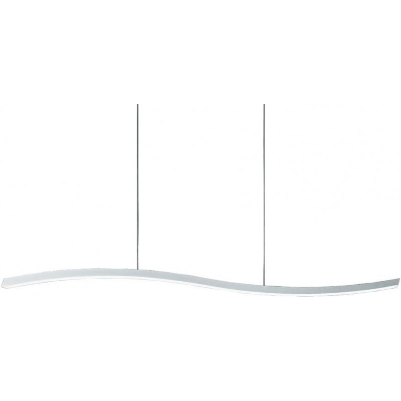 691,95 € 送料無料 | ハンギングランプ 50W 細長い 形状 130×25 cm. ダイニングルーム, ベッドルーム そして ロビー. 金属. 白い カラー