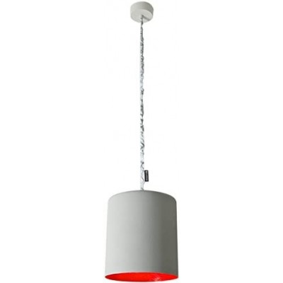 Lampada a sospensione Forma Cilindrica 172×34 cm. Sala da pranzo, camera da letto e atrio. Calcestruzzo. Colore grigio