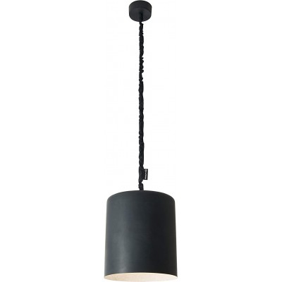 Lampada a sospensione Forma Cilindrica 172×34 cm. Sala da pranzo, camera da letto e atrio. Resina. Colore nero