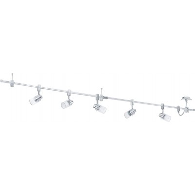 Внутренний точечный светильник Eglo Удлиненный Форма 20×10 cm. 5 регулируемых прожекторов Гостинная, столовая и лобби. Серый Цвет
