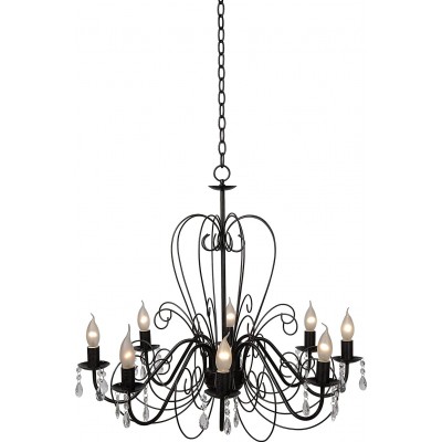 293,95 € Free Shipping | Chandelier 320W 140×73 cm. Living room, dining room and bedroom. Classic Style. Metal casting. Black Color
