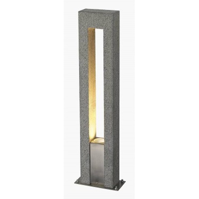 321,95 € Free Shipping | Luminous beacon 35W Rectangular Shape 79×79 cm. Terrace, garden and public space. Stainless steel and Aluminum. Gray Color