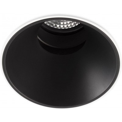 206,95 € Free Shipping | Recessed lighting Round Shape 17×12 cm. Living room, dining room and bedroom. Aluminum. Black Color