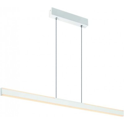 Hanging lamp 24W Extended Shape 145×10 cm. Dimmable LED Dining room, bedroom and lobby. Modern Style. Aluminum. White Color
