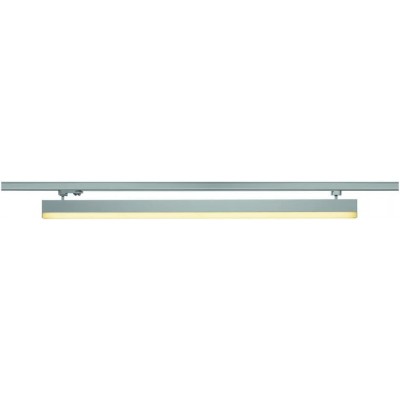 Lampada da soffitto Forma Estesa 119×18 cm. LED regolabile. Sistema trifase binario-rotaia Soggiorno, sala da pranzo e camera da letto. Alluminio. Colore grigio