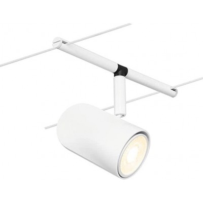 257,95 € Envoi gratuit | Projecteur d'intérieur 10W 12×10 cm. 5 projecteurs. système de câble parallèle Pmma et métal. Couleur blanc