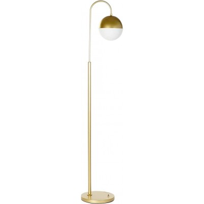 Lámpara de pie Forma Esférica 165×35 cm. Comedor, dormitorio y vestíbulo. Cristal, Metal y Vidrio. Color dorado