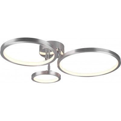 151,95 € Free Shipping | Ceiling lamp 27W 71×54 cm. LED with 3 adjustable rings. 3 intensity levels Aluminum and metal casting. Gray Color