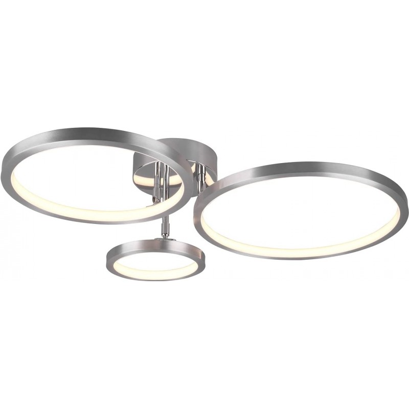 159,95 € Free Shipping | Ceiling lamp 27W Round Shape 71×54 cm. LED with 3 adjustable rings. 3 intensity levels Living room, bedroom and lobby. Modern Style. Aluminum and Metal casting. Gray Color