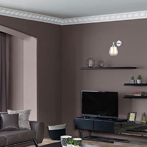 127,95 € Envoi gratuit | Applique murale d'intérieur 40W 24×24 cm. Cristal, métal et verre. Couleur chromé