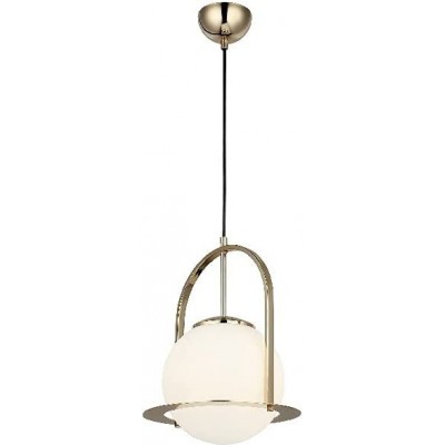 178,95 € Free Shipping | Hanging lamp 40W Spherical Shape 105×26 cm. Living room, dining room and lobby. Metal casting and Glass. Golden Color