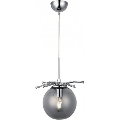 164,95 € Free Shipping | Hanging lamp 40W Spherical Shape 88×30 cm. Living room, dining room and bedroom. Crystal, Metal casting and Glass. Plated chrome Color
