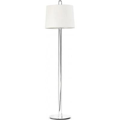 324,95 € Free Shipping | Floor lamp 15W Cylindrical Shape 160×40 cm. Office. Steel. Plated chrome Color