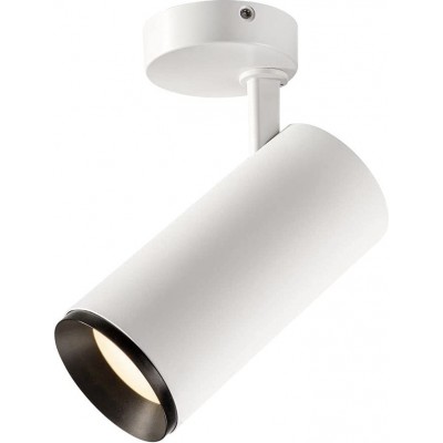 Projecteur d'intérieur 28W Façonner Cylindrique 18×10 cm. LED réglable en position Salle à manger, chambre et hall. Style moderne. Polycarbonate. Couleur blanc