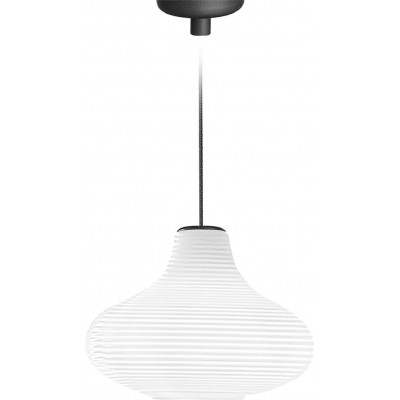 Lampe à suspension Façonner Sphérique 31×31 cm. Salle à manger, chambre et hall. Cristal et Verre. Couleur blanc