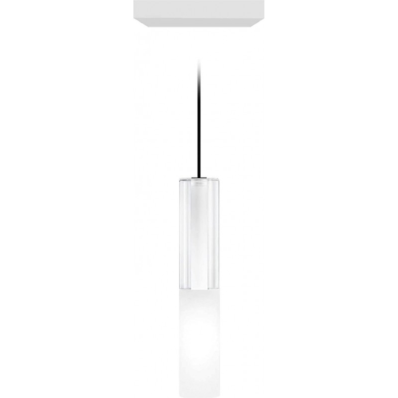 341,95 € Envio grátis | Lâmpada pendurada 39×22 cm. LED Cristal e vidro. Cor branco