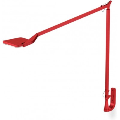 Lampada da scrivania 10W Forma Estesa 119×20 cm. LED con morsetto da tavolo Sala da pranzo, camera da letto e atrio. Alluminio. Colore rosso