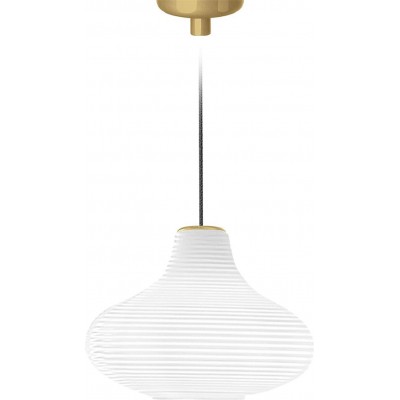 Lámpara colgante Forma Esférica 31×31 cm. Salón, comedor y dormitorio. Cristal y Vidrio. Color blanco