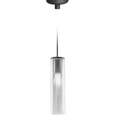 Подвесной светильник Цилиндрический Форма 45×13 cm. Гостинная, столовая и лобби. Кристалл и Стекло. Чернить Цвет
