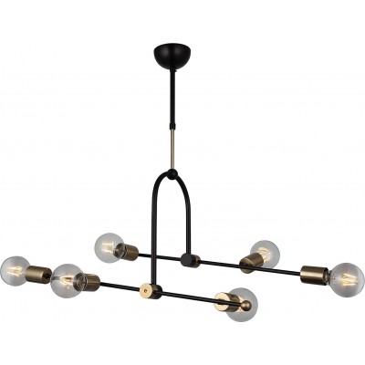 299,95 € Envio grátis | Lustre 40W 70×53 cm. 4 pontos de luz Metais. Cor preto