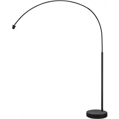 Lámpara de pie 25W Forma Alargada Salón, comedor y vestíbulo. Estilo moderno. Acero. Color negro