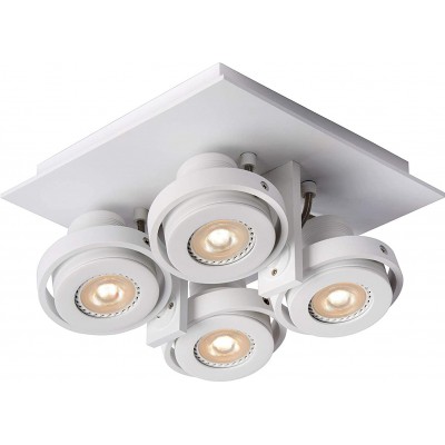 332,95 € Envoi gratuit | Projecteur d'intérieur 20W 23×23 cm. 4 spots orientables Aluminium. Couleur blanc