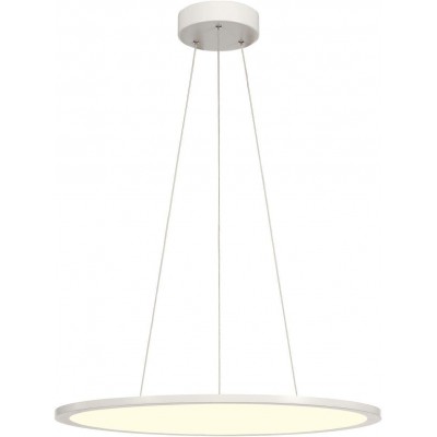 Lampada a sospensione Forma Rotonda 60×60 cm. LED regolabile in posizione Soggiorno, sala da pranzo e camera da letto. Stile moderno. Acrilico e Alluminio. Colore bianca