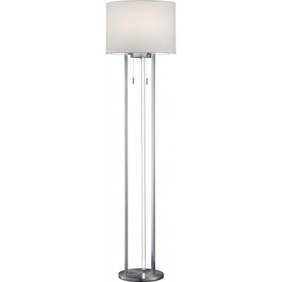 Lámpara de pie Trio 40W 156×40 cm. Metal. Color níquel