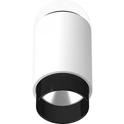 Внутренний точечный светильник Цилиндрический Форма 8×8 cm. Гостинная, столовая и спальная комната. Алюминий и ПММА. Белый Цвет