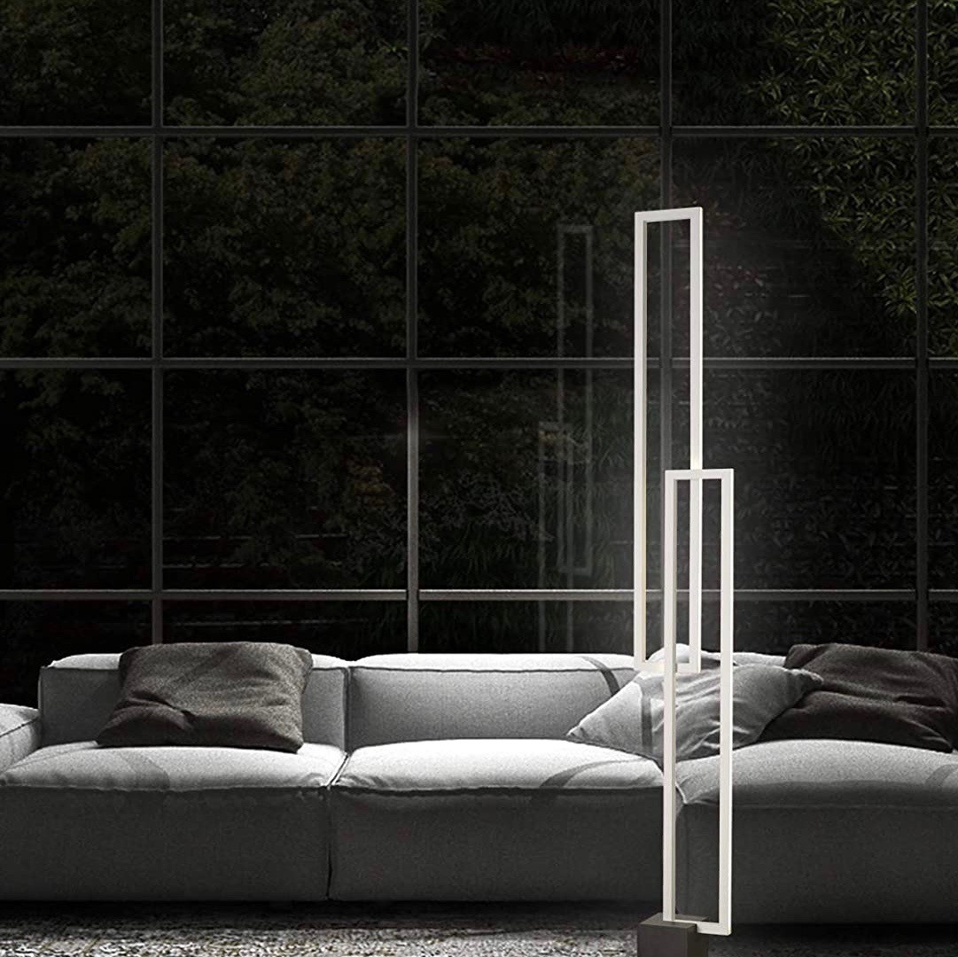 467,95 € Envío gratis | Lámpara de pie 180×23 cm. Regulable Acrílico y aluminio. Color blanco
