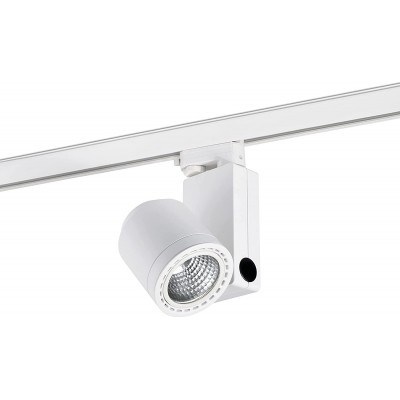 394,95 € Envoi gratuit | Projecteur d'intérieur 17W 3000K Lumière chaude. 24×16 cm. Ajustable. Installation dans le système voie-rail Aluminium. Couleur blanc