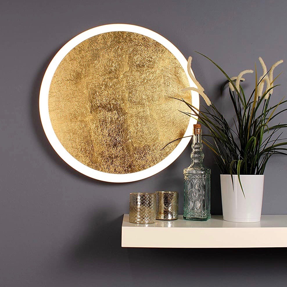 222,95 € Envio grátis | Luz de teto interna 36W 55×55 cm. LED Pmma. Cor dourado
