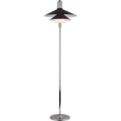 324,95 € Free Shipping | Floor lamp 4W 3000K Warm light. Conical Shape Ø 45 cm. Living room, bedroom and lobby. Modern Style. Metal casting and Glass. Brown Color