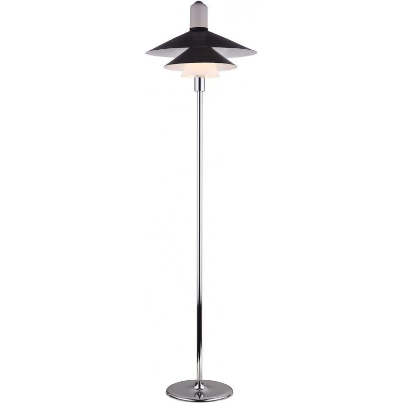 324,95 € Free Shipping | Floor lamp 4W 3000K Warm light. Conical Shape Ø 45 cm. Living room, bedroom and lobby. Modern Style. Metal casting and Glass. Brown Color