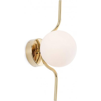 282,95 € Free Shipping | Indoor wall light 6W 2700K Very warm light. Spherical Shape 40×19 cm. Living room, dining room and bedroom. Aluminum. Golden Color